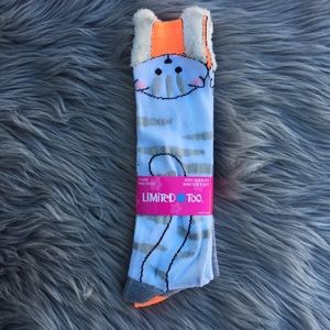 Limited Too Cat + Paw Prints Knee High Socks